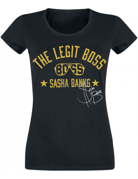 WWE Sasha Banks - The Legit Boss T-shirt Femme noir