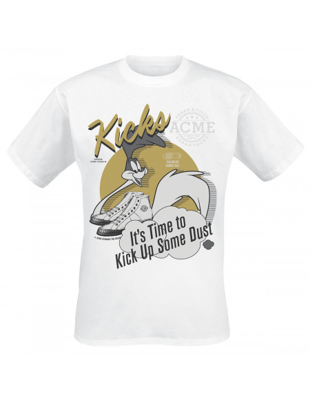 Looney Tunes Road Runner Kicks T-shirt blanc