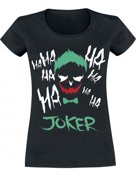 Suicide Squad Icône Joker T-shirt Femme noir