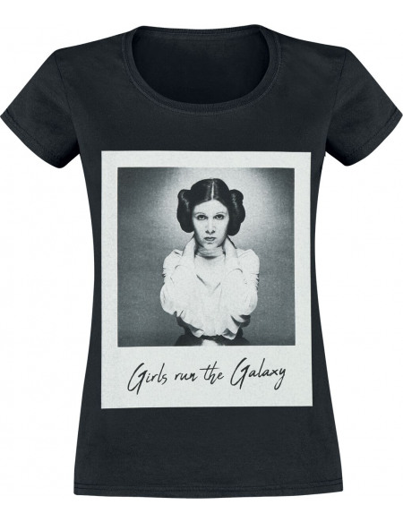 Star Wars Leia - Girls Run The Galaxy T-shirt Femme noir