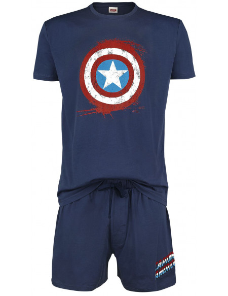 Captain America Bouclier Pyjama marine
