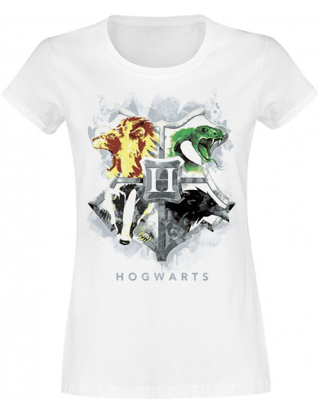 Harry Potter Blason Pouldard Peint T-shirt Femme blanc