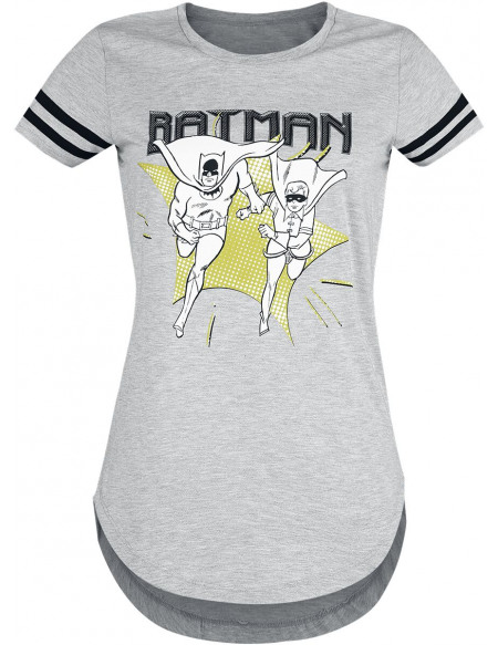 Batman Batman & Robin - Run T-shirt Femme gris chiné