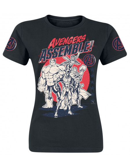 Avengers Assemble T-shirt Femme noir