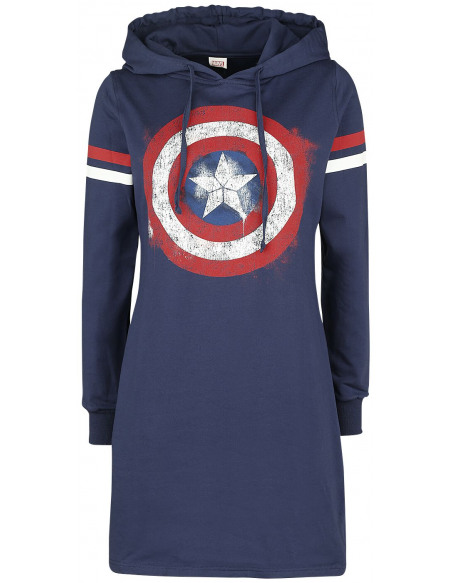 Captain America Logo Robe bleu foncé