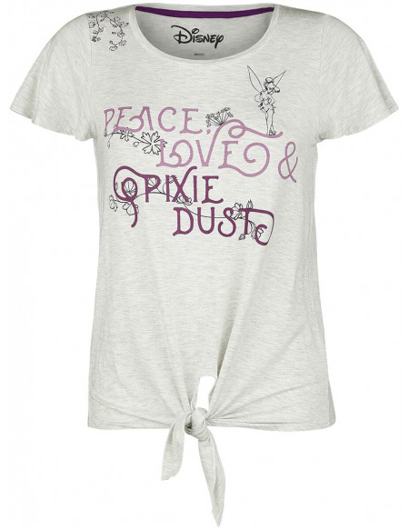Peter Pan Peace, Love & Pixie Dust T-shirt Femme gris chiné