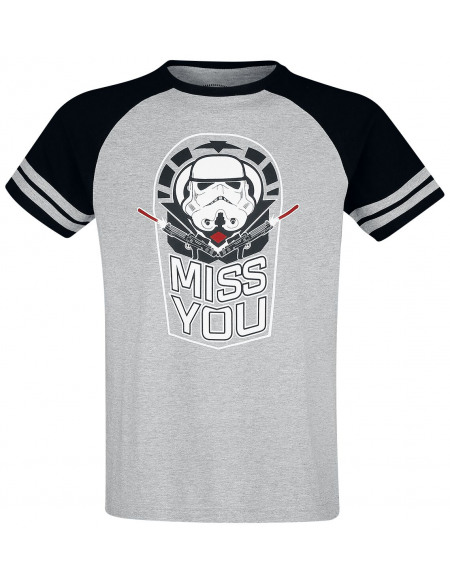 Original Stormtrooper Miss you T-shirt gris chiné/noir