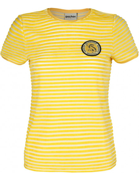 Harry Potter Poufsouffle T-shirt Femme jaune/blanc