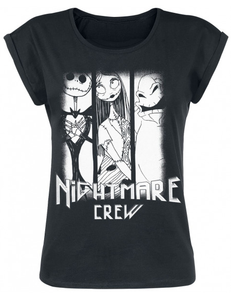 L'Étrange Noël De Monsieur Jack Nightmare Crew T-shirt Femme noir