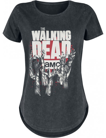 The Walking Dead Mains De Zombie T-shirt Femme noir