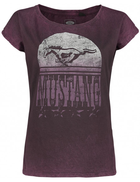 Ford Mustang - Sunset T-shirt Femme bordeaux