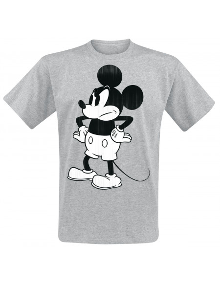 Mickey & Minnie Mouse Schlechte Laune T-shirt gris chiné