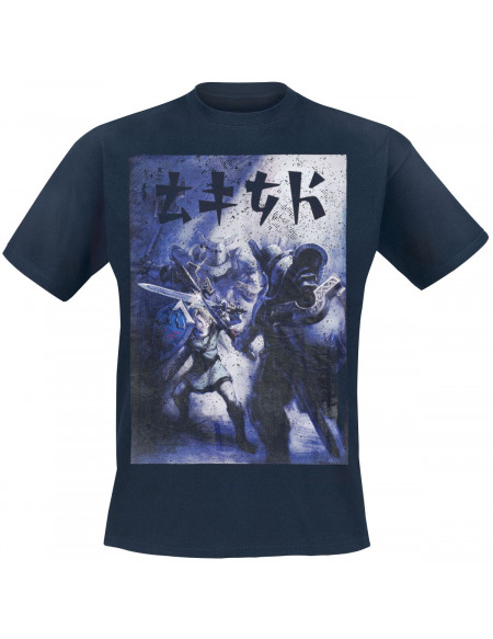 The Legend Of Zelda Fighting T-shirt bleu foncé