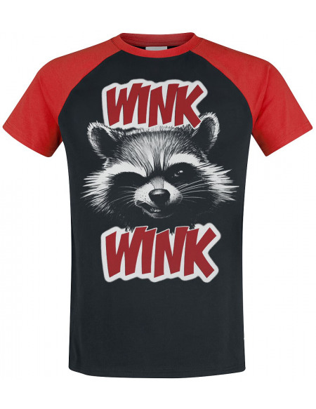 Les Gardiens De La Galaxie Rocket - Wink Wink T-shirt noir/rouge
