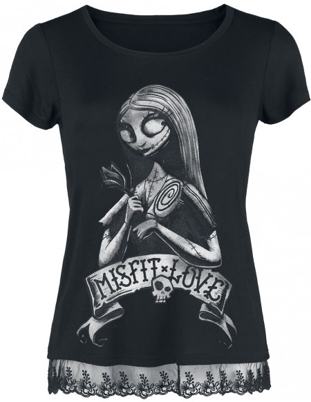 L'Étrange Noël De Monsieur Jack Mistfit Love T-shirt Femme noir