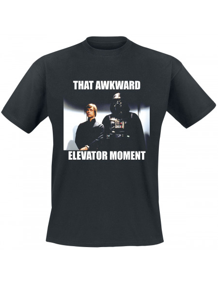 Star Wars That Awkward Elevator Moment T-shirt noir