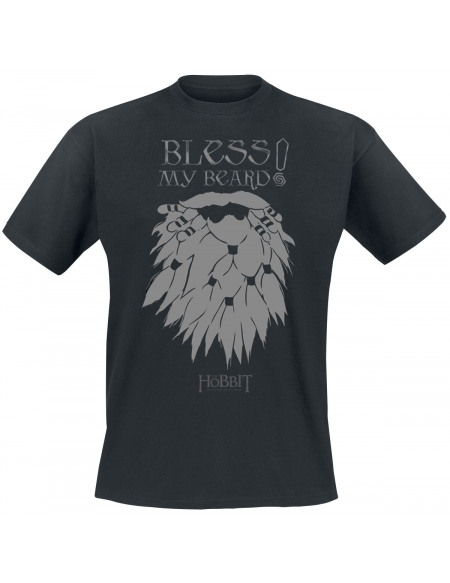 Le Hobbit Bless My Beard! T-shirt noir