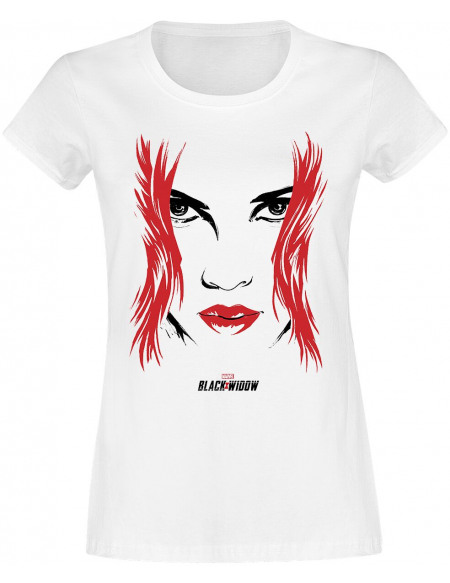 Black Widow Visage T-shirt Femme blanc