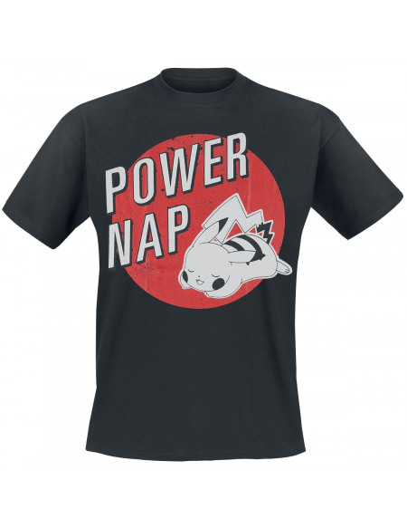 Pokémon Pikachu - Power Nap T-shirt noir