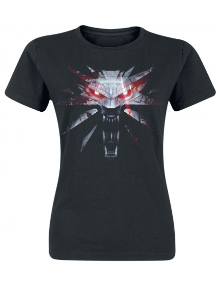 The Witcher Médaillon T-shirt Femme noir