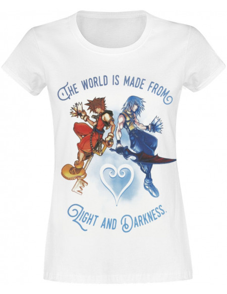 Kingdom Hearts Sora & Riku T-shirt Femme blanc