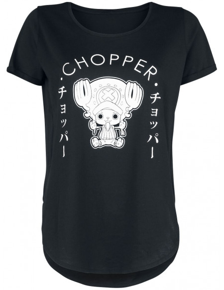 One Piece Chopper T-shirt Femme noir