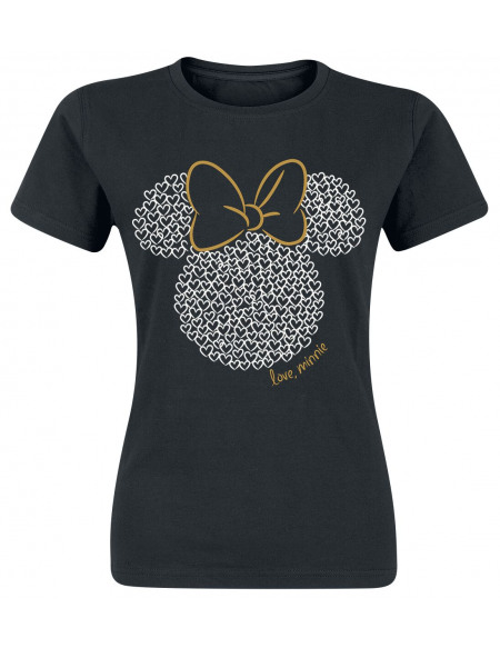 Minnie Mouse Love T-shirt Femme noir