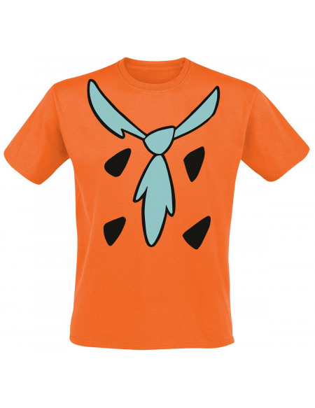 Les Pierrafeu Cosplay Fred T-shirt orange