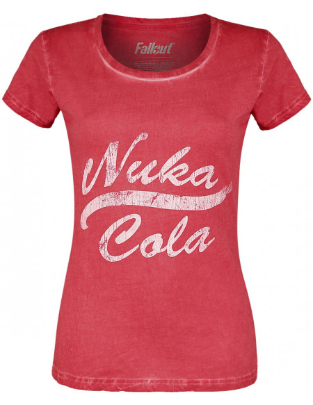 Fallout Nuka Cola Vintage T-shirt Femme rouge