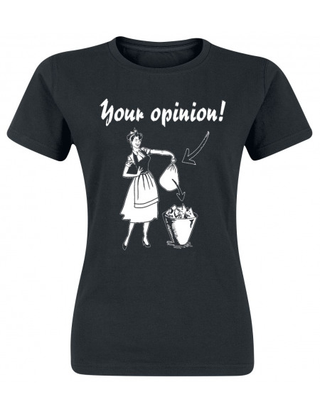 Your Opinion! T-shirt Femme noir