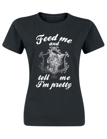Feed Me And Tell Me I'm Pretty T-shirt Femme noir