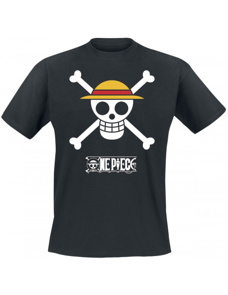 One Piece Logo Luffy T-shirt noir