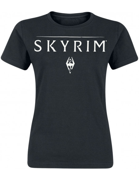 The Elder Scrolls V - Skyrim - Logo T-shirt Femme noir