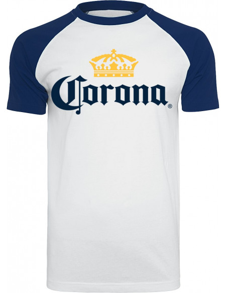 Corona Logo T-shirt blanc/bleu marine