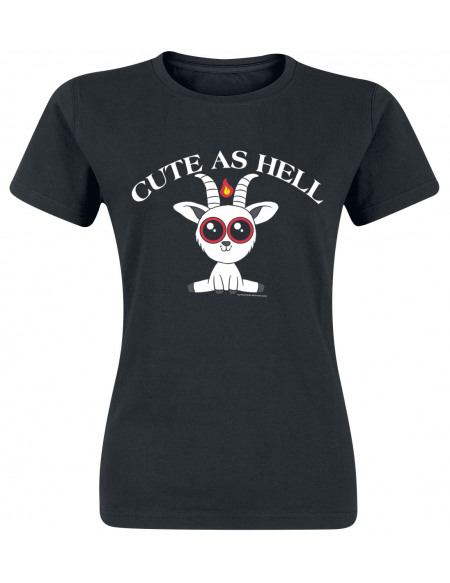 Cute As Hell T-shirt Femme noir