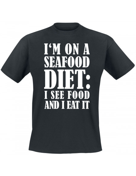 I'm On A Seafood Diet T-shirt noir