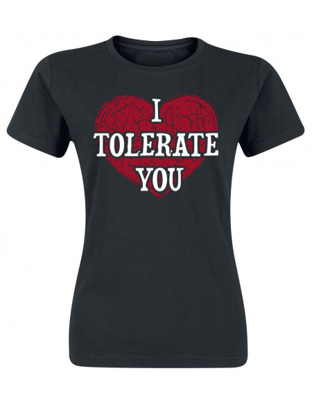 I Tolerate You T-shirt Femme noir