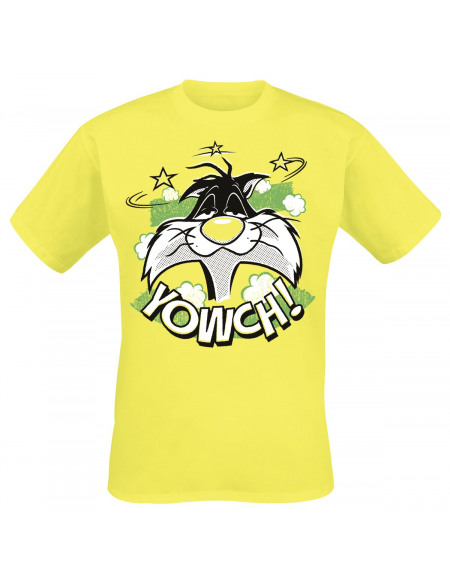 Looney Tunes Sylvester - Yowch! T-shirt jaune