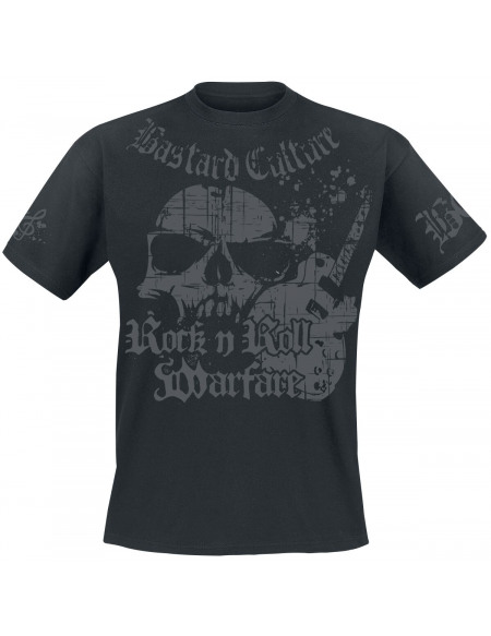 Bastard Culture Rock 'n' Roll Warfare T-shirt noir