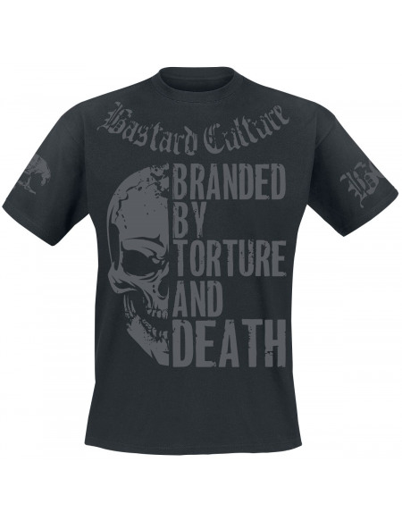Bastard Culture Branded By Torture And Death T-shirt noir