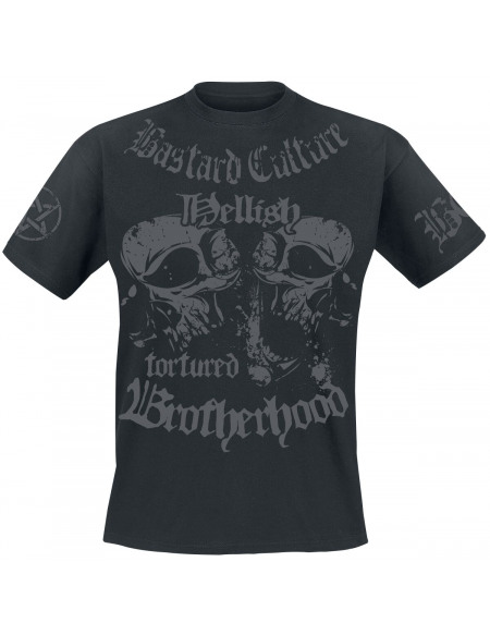 Bastard Culture Hellish Tortured Brotherhood T-shirt noir