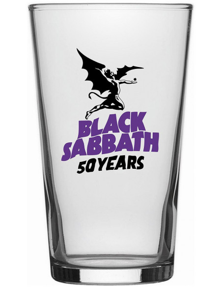Black Sabbath 50 Years Verre à pinte transparent
