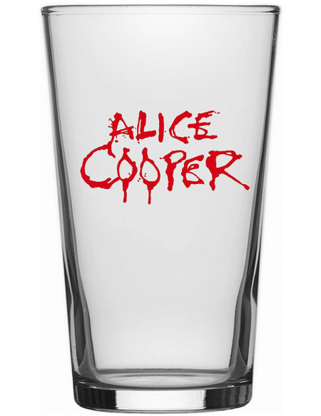 Alice Cooper Logo Verre à pinte transparent