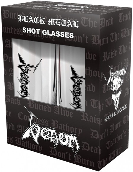 Venom Black metal Set verres à shots transparent