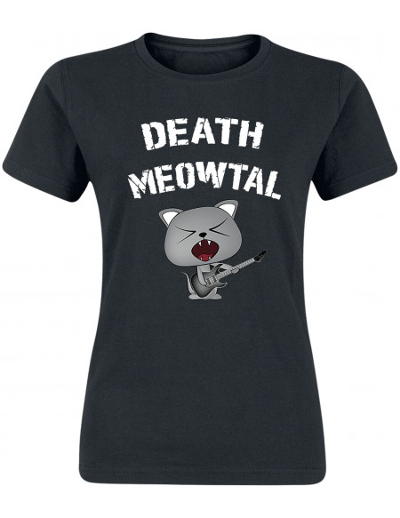 Death Meowtal T-shirt Femme noir