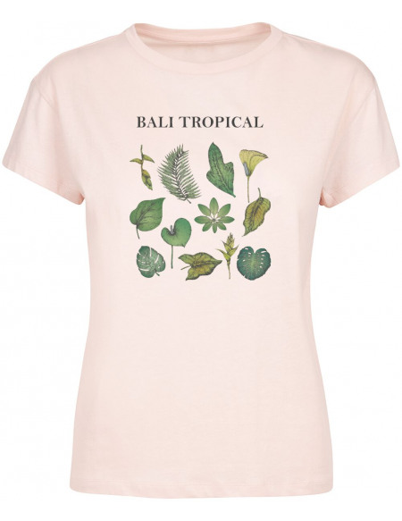 Mister Tee T-Shit Bali Tropical T-shirt Femme rose clair
