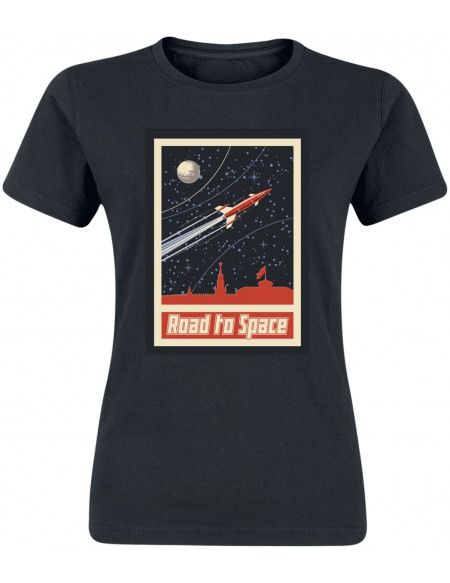 Mister Tee T-Shirt Road To Space T-shirt Femme noir