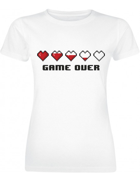 Game Over T-shirt Femme blanc