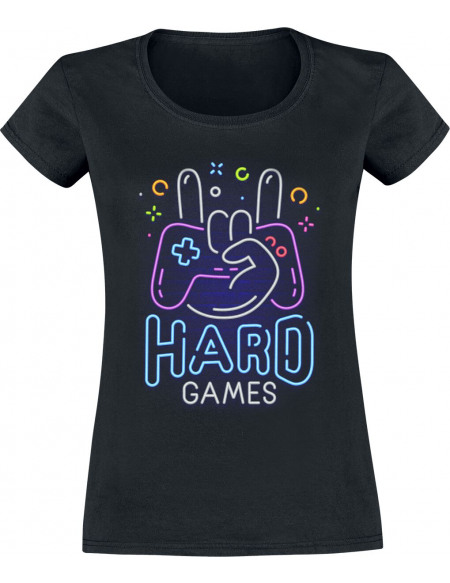Hard Games T-shirt Femme noir
