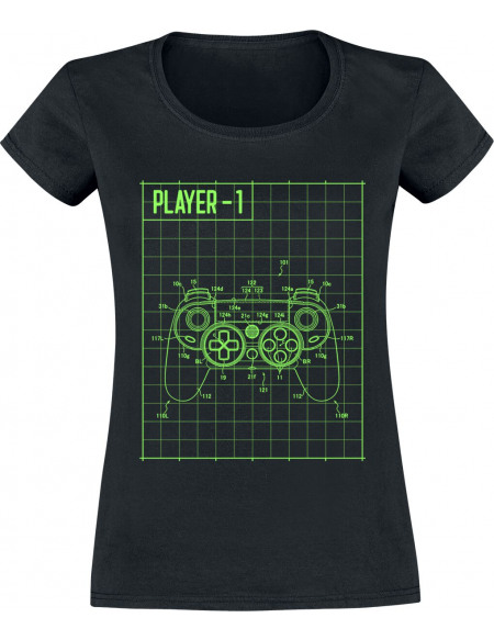 Player 1 Techsheet T-shirt Femme noir
